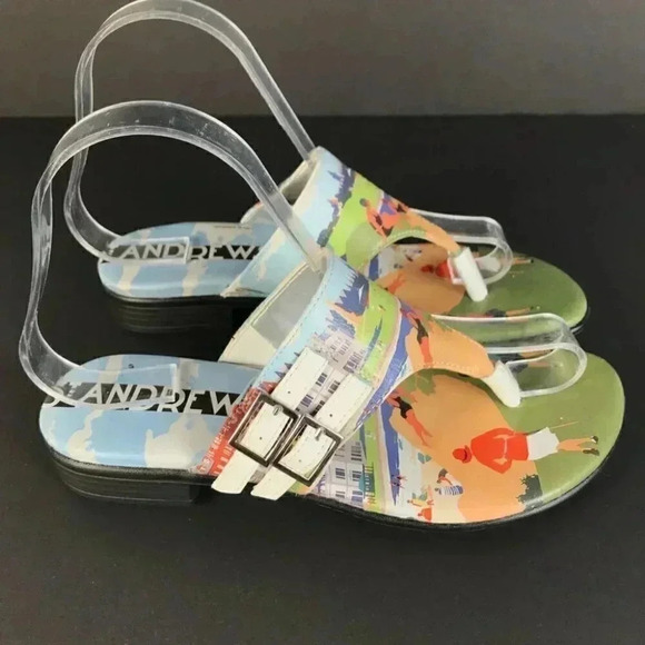 Icon leather sandals artsy  print - Picture 4 of 9